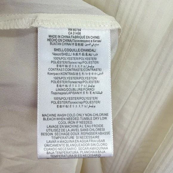 BCBGeneration Womens Ivory Chiffon Halter Shift Dress NWT SIze Small S - Picture 8 of 8